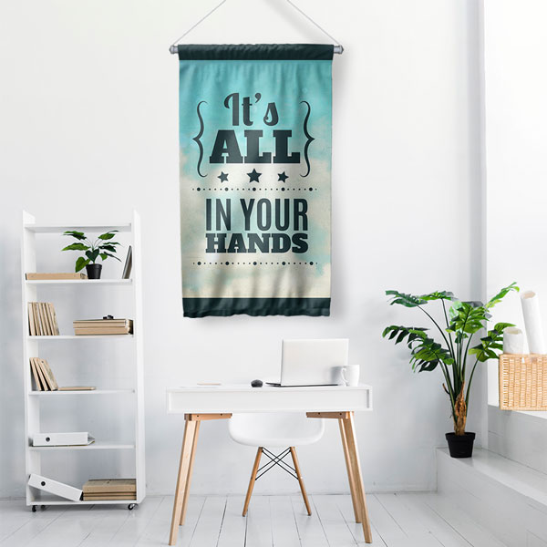 motivational-wall-art-7697-01 It’s All In Your Hands Motivasyon Duvar Flaması Kumaş Baskı 7697