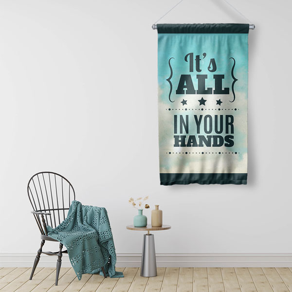 motivational-wall-art-7697-02 It’s All In Your Hands Motivasyon Duvar Flaması Kumaş Baskı 7697