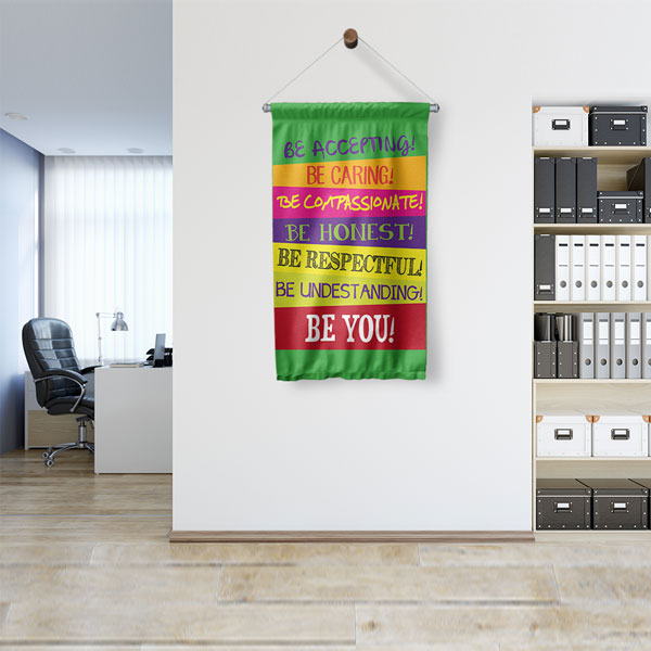 motivational-wall-banner-7701-03 Be Accepting Be Caring Be Compassionate Motivasyon Duvar Flaması Kumaş Baskı 7701
