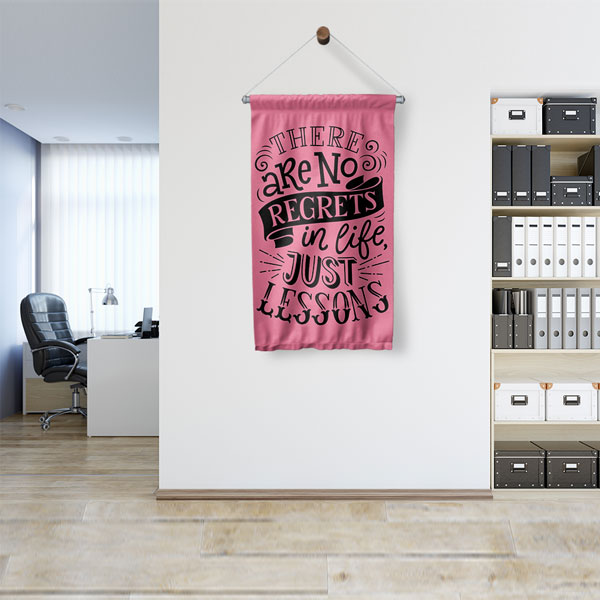 No Regrets Just Lessons Duvar Flaması 7713