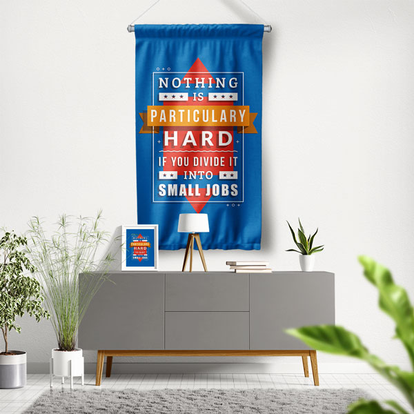 motivational-wall-banners-7704-00 Nothing Is Hard Duvar Flaması 7704