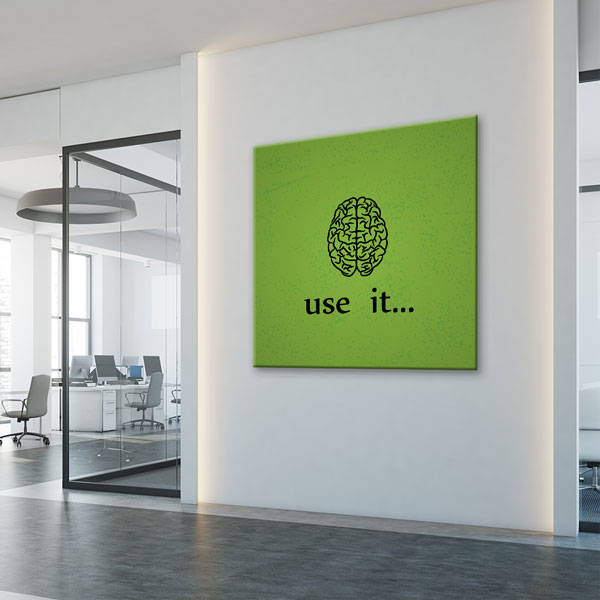 Motivasyon Use Your Brain Kanvas Tablo – 7541