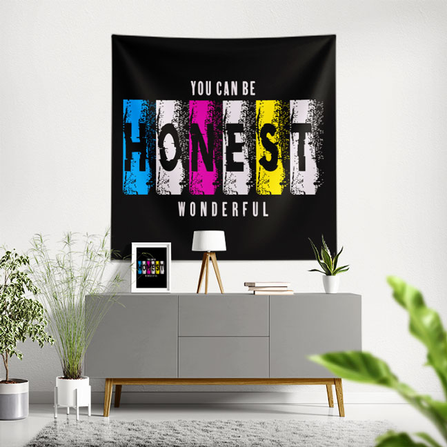 Motivasyon Duvar Örtüsü - You Can Be Honest 7608