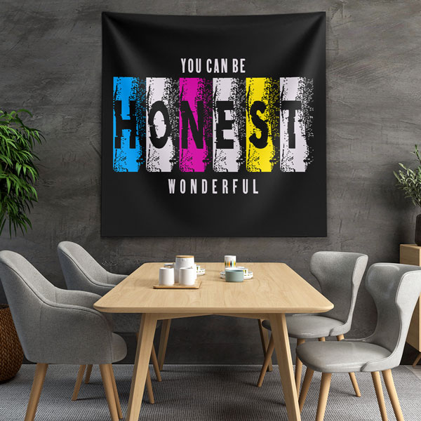 motivational-wall-decor-7608-02 Motivasyon Duvar Örtüsü - You Can Be Honest 7608
