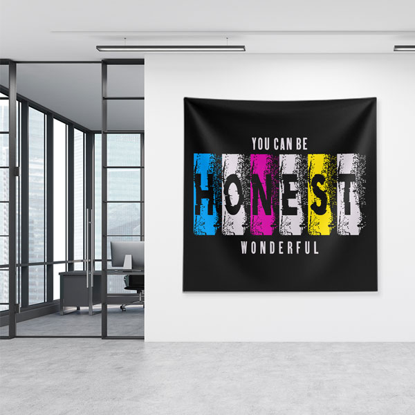 motivational-wall-decor-7608-05 Motivasyon Duvar Örtüsü - You Can Be Honest 7608
