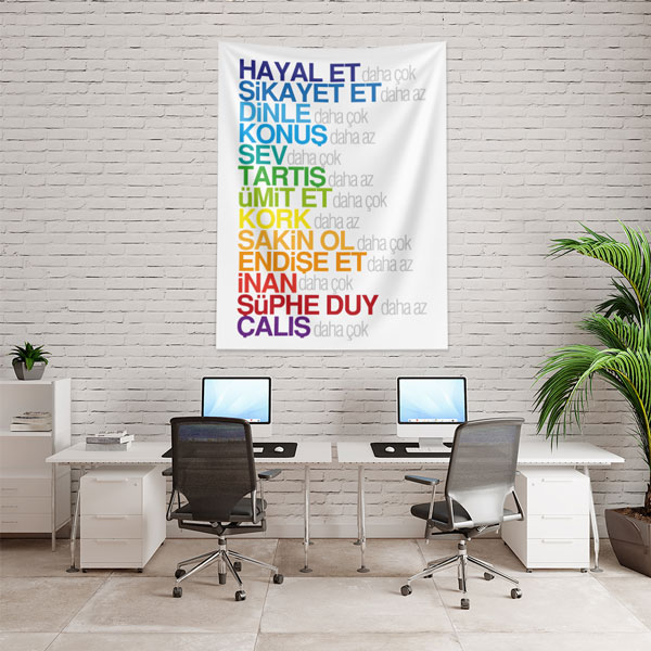 Hayal Et Daha Çok Şikayet Et Daha Az Yazılı İlham Verici Duvar Örtüsü 7656