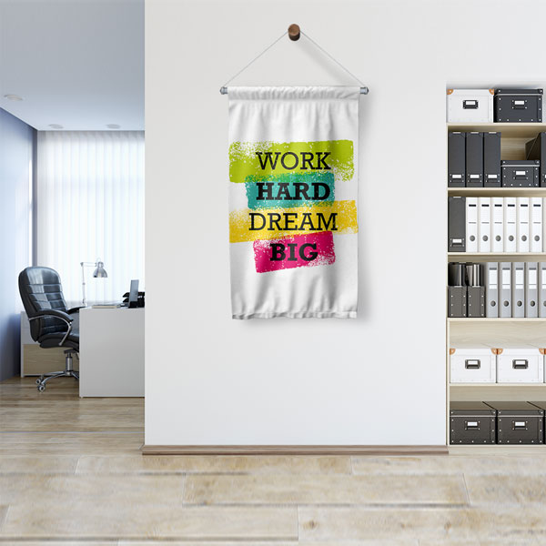 Work Hard Dream Big Duvar Flaması 7707