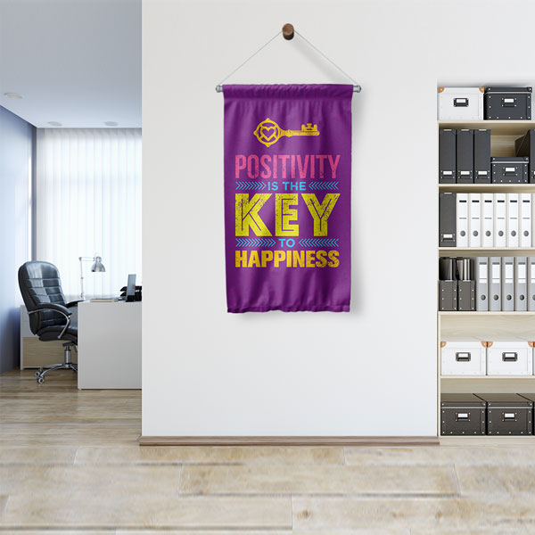 Positivity is the Key Duvar Flaması 7709