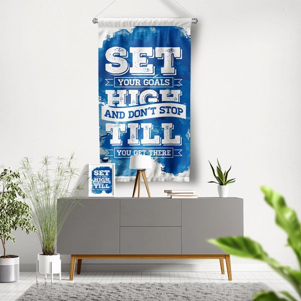 Set Your Goals High Duvar Flaması 7710