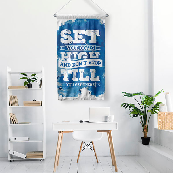 Set Your Goals High Duvar Flaması 7710