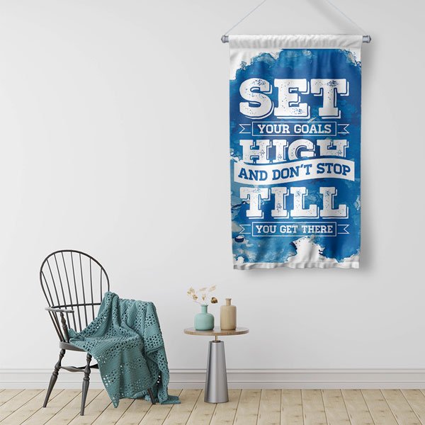 Set Your Goals High Duvar Flaması 7710