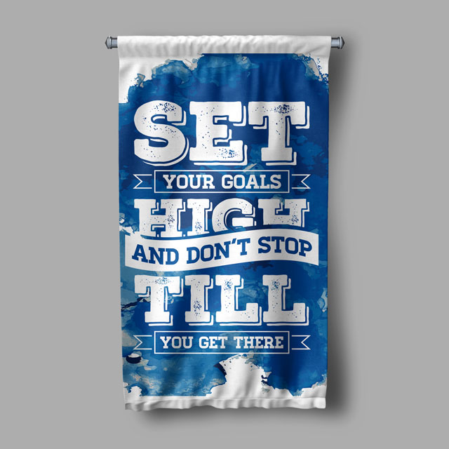 Set Your Goals High Duvar Flaması 7710