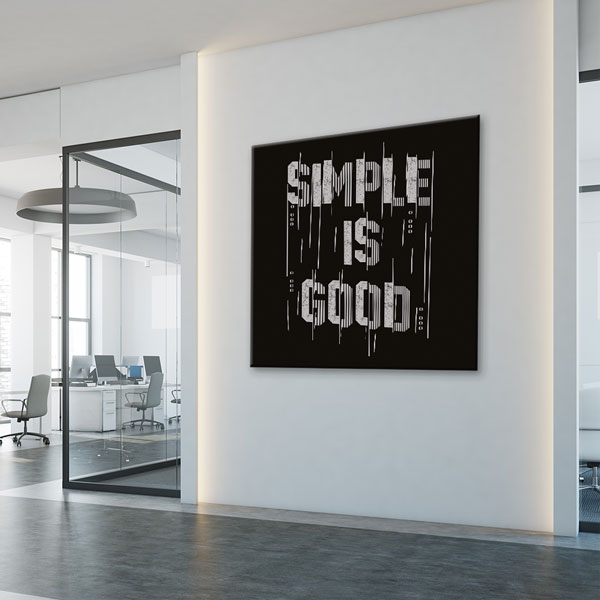 Simple Is Good Kanvas Tablo – 7453