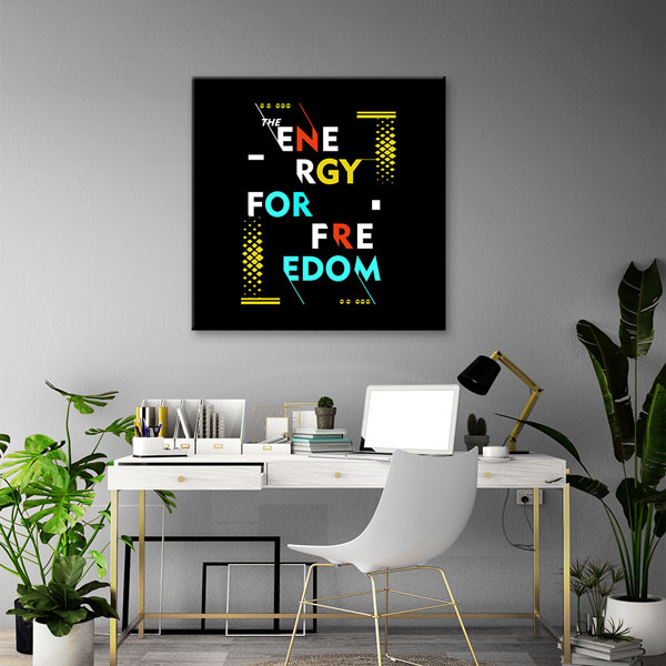 Motivasyon Energy For Freedom Kanvas Tablo – 7476