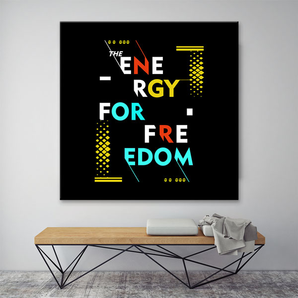 Motivasyon Energy For Freedom Kanvas Tablo – 7476