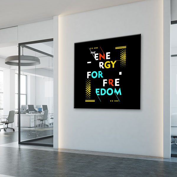 Motivasyon Energy For Freedom Kanvas Tablo – 7476