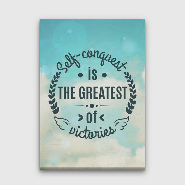 motivational-wall-posters-7549-00 Motivasyon Self Conquest Kanvas Tablo – 7549