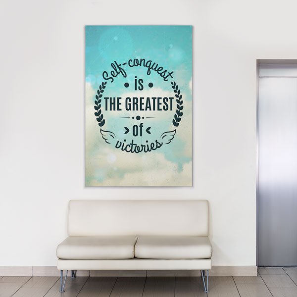 motivational-wall-posters-7549-02 Motivasyon Self Conquest Kanvas Tablo – 7549