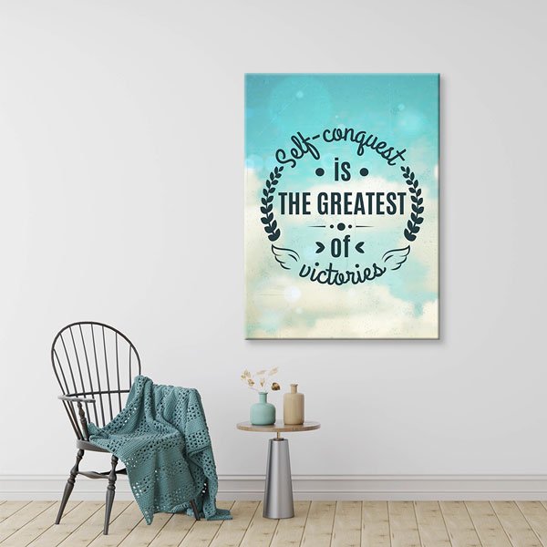 motivational-wall-posters-7549-03 Motivasyon Self Conquest Kanvas Tablo – 7549