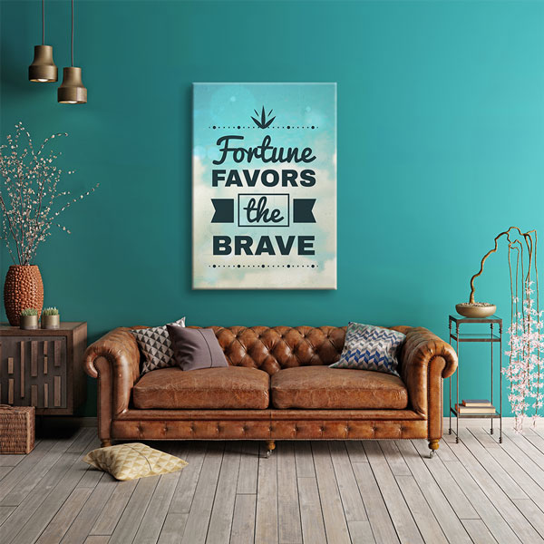 Motivasyon Fortune Favors The Brave Kanvas Tablo – 7551