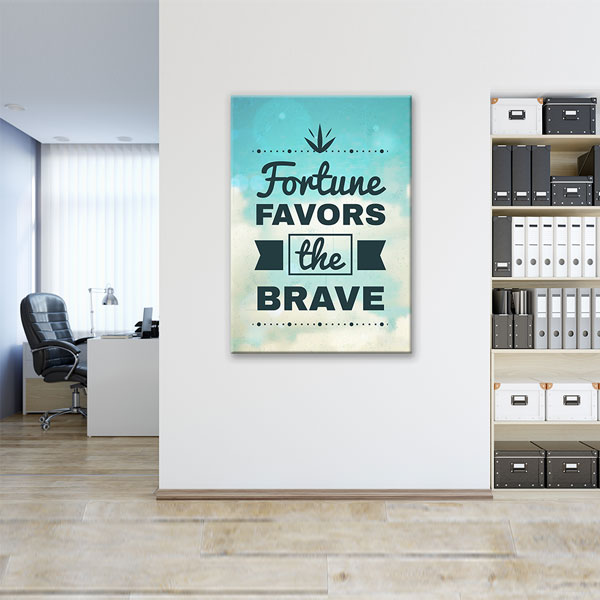 Motivasyon Fortune Favors The Brave Kanvas Tablo – 7551