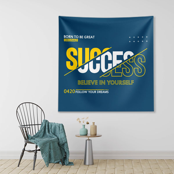 Motivasyon Duvar Örtüsü - Success Believe in Yourself 7606