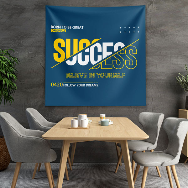 Motivasyon Duvar Örtüsü - Success Believe in Yourself 7606