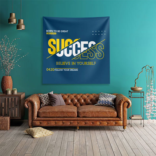 Motivasyon Duvar Örtüsü - Success Believe in Yourself 7606