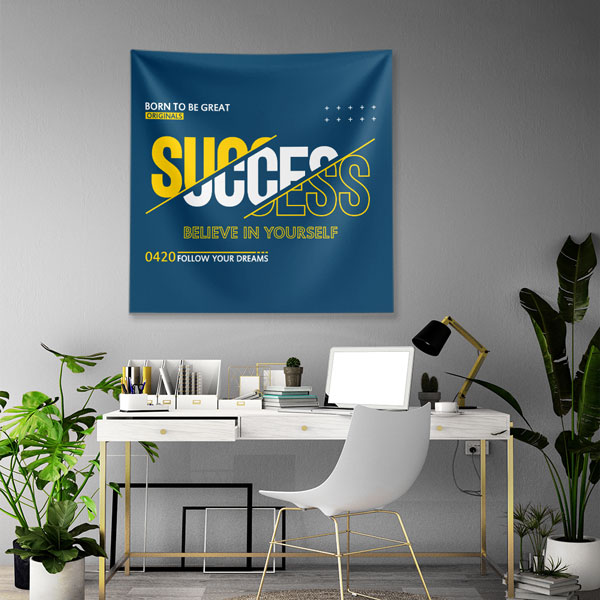 Motivasyon Duvar Örtüsü - Success Believe in Yourself 7606