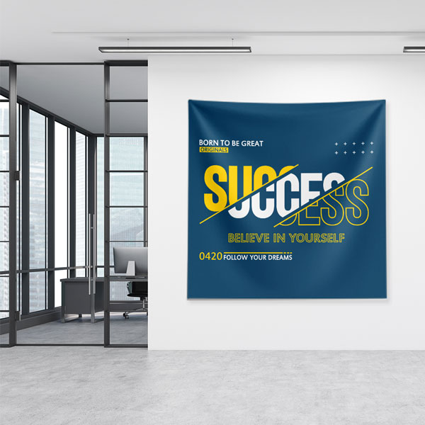 Motivasyon Duvar Örtüsü - Success Believe in Yourself 7606