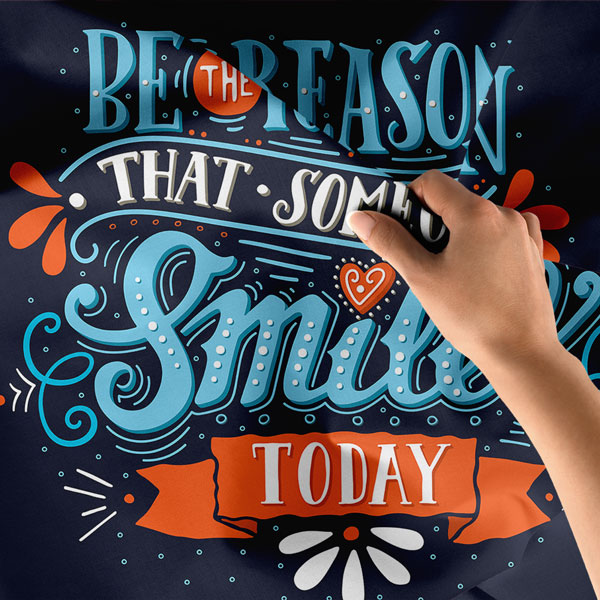 Motivasyon Duvar Örtüsü - Be The Reason Someone Smiles 7610