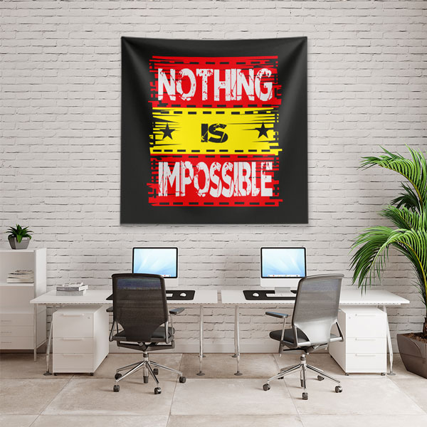 Motivasyon Duvar Örtüsü - Nothing is Impossible 7600