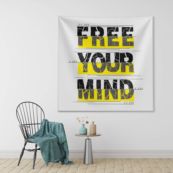 Motivasyon Duvar Örtüsü - Free Your Mind 7602