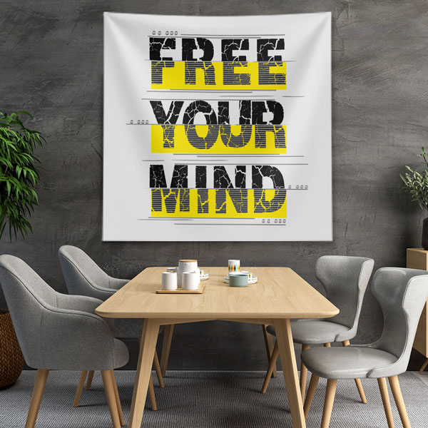 Motivasyon Duvar Örtüsü - Free Your Mind 7602