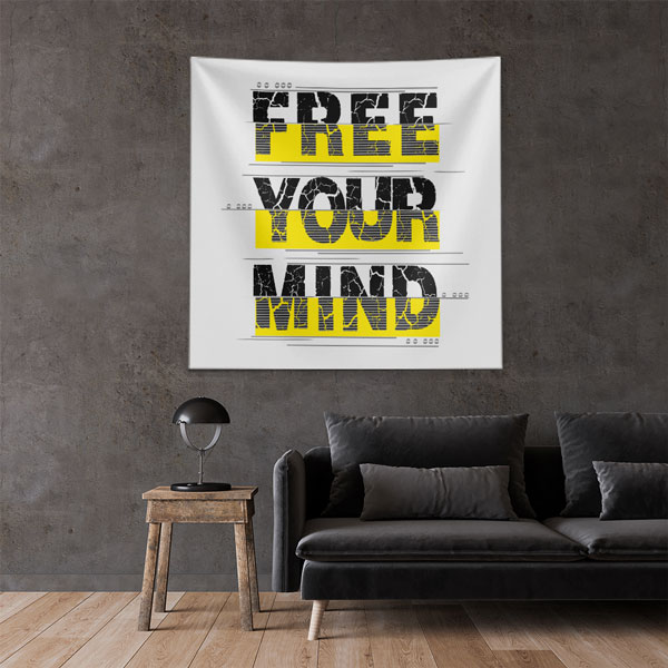 Motivasyon Duvar Örtüsü - Free Your Mind 7602