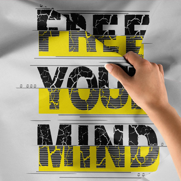 Motivasyon Duvar Örtüsü - Free Your Mind 7602