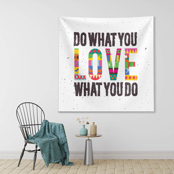 motivational-wall-tapestry-7617-01 Motivasyon Duvar Örtüsü - Do What You Love 7617