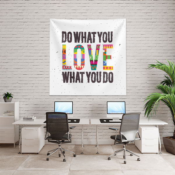 motivational-wall-tapestry-7617-03 Motivasyon Duvar Örtüsü - Do What You Love 7617
