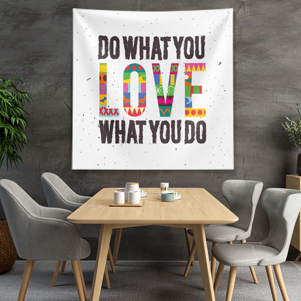motivational-wall-tapestry-7617-04 Motivasyon Duvar Örtüsü - Do What You Love 7617