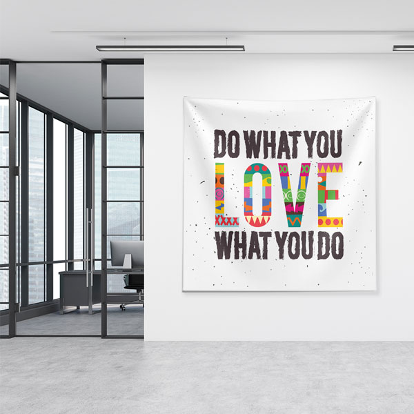 motivational-wall-tapestry-7617-05 Motivasyon Duvar Örtüsü - Do What You Love 7617