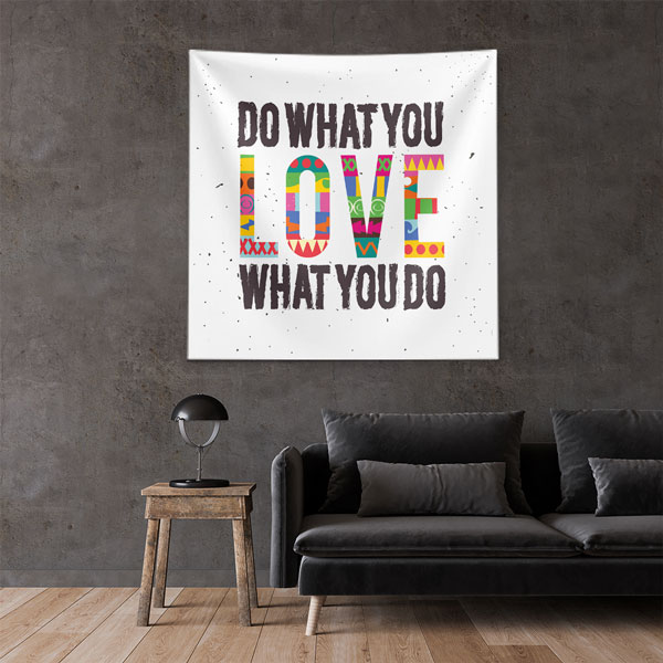 motivational-wall-tapestry-7617-06 Motivasyon Duvar Örtüsü - Do What You Love 7617