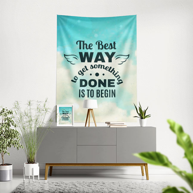 motivational-wall-tapestry-7627-00 Motivasyon Duvar Örtüsü - The Best Way to Get Something Done 7627