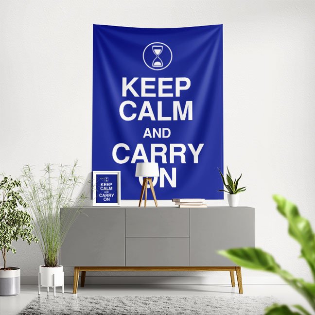 motivational-wall-tapestry-7634-00 Motivasyon Duvar Örtüsü - Keep Calm and Carry On 7634