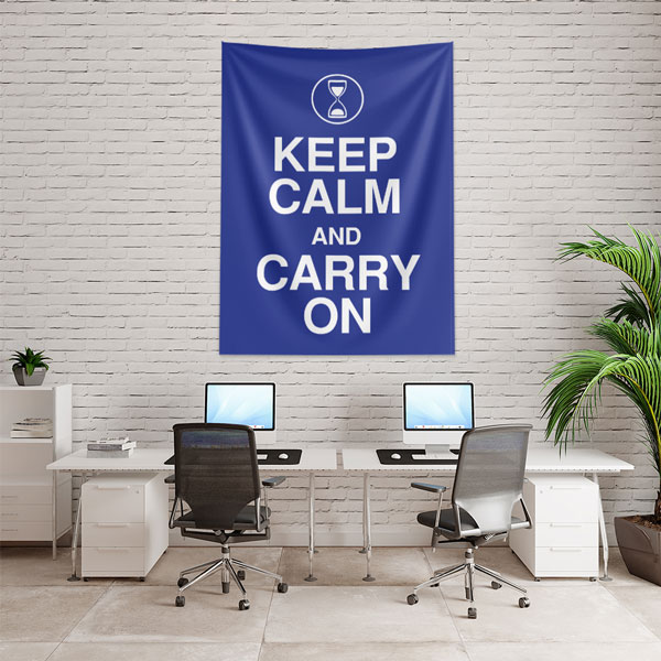 Motivasyon Duvar Örtüsü - Keep Calm and Carry On 7634