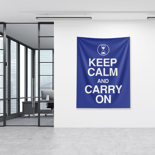 Motivasyon Duvar Örtüsü - Keep Calm and Carry On 7634