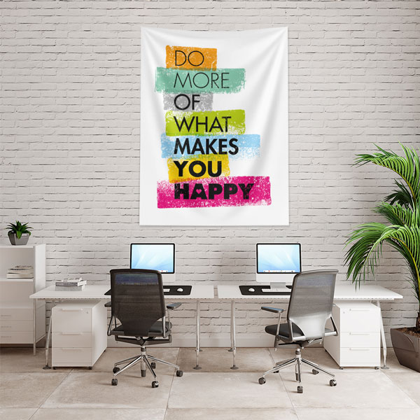 Motivasyon Duvar Örtüsü - Do What Makes You Happy 7639
