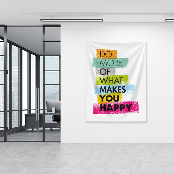 Motivasyon Duvar Örtüsü - Do What Makes You Happy 7639
