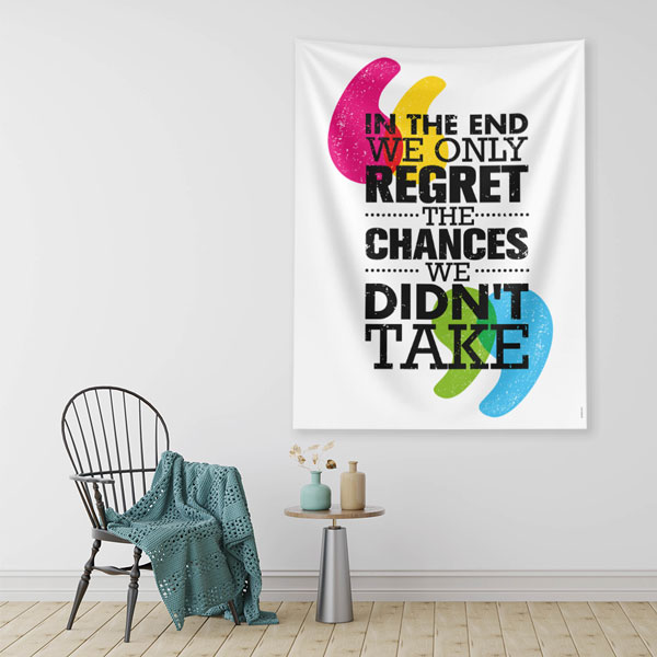 Motivasyon Duvar Örtüsü - Regret The Chances We Didn’t Take 7641