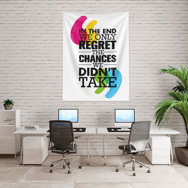 Motivasyon Duvar Örtüsü - Regret The Chances We Didn’t Take 7641