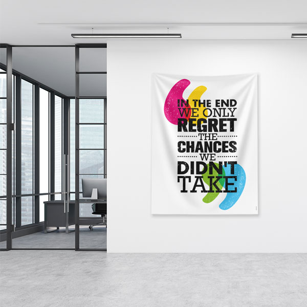 Motivasyon Duvar Örtüsü - Regret The Chances We Didn’t Take 7641